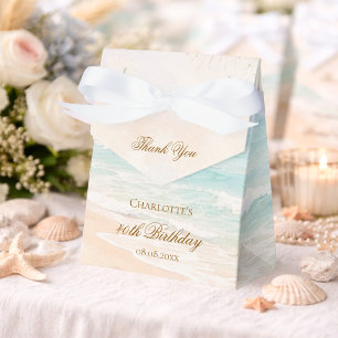Beach coastal summer Birthday Favor Box