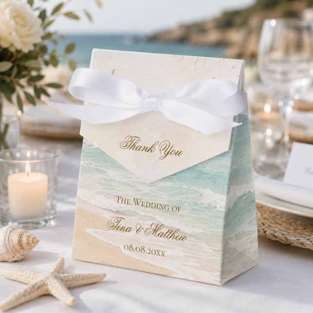 Beach coastal summer wedding favor box (Creator Uploaded)