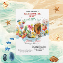 Beach Cocktails Tropical Fruits Bachelorette Party