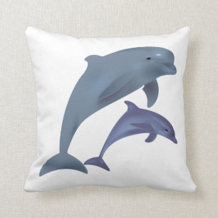 Beach Collection: Dolphin Throw Pillow