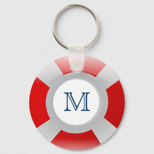 Beach Collection: Lifesaver Monogram Keychain