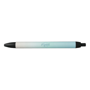 Beach Colors Gradient   Minimal Monogram Black Ink Pen