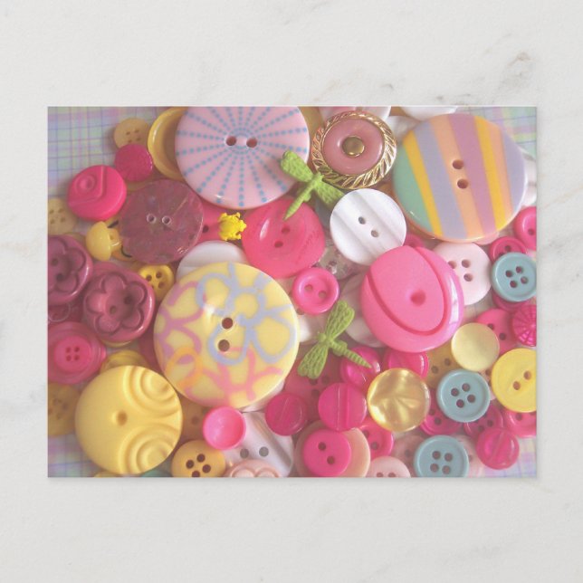Beach Colour Buttons Postcard (Front)