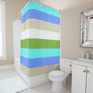 Beach Colour Stripes of Sint Maarten Shower Curtai
