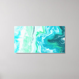 Beach Colours Blue and Turquoise Ocean Waves Canvas Print