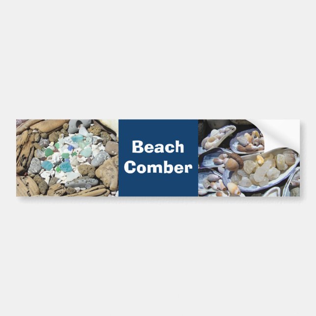Beach Comber bumper stickers Rocks Agates Fossils (Front)