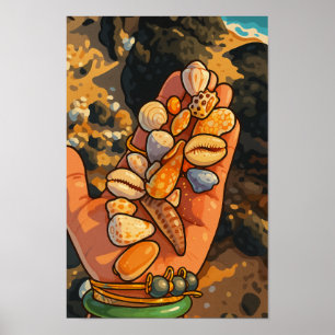 Beach combing poster