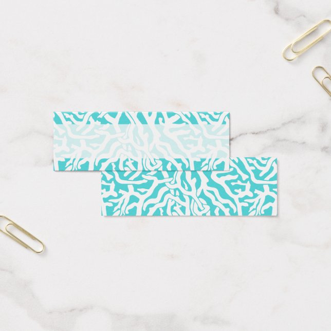 Beach Coral Reef Motif Nautique Blanc Bleu (Bureau)