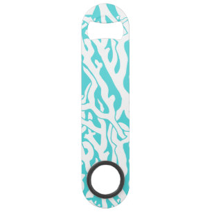 Beach Coral Reef Motif Nautique Blanc Bleu