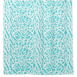 Beach Coral Reef Pattern Nautical White Aqua Blue