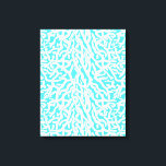 Beach Coral Reef Pattern Nautical White Blue Canvas Print<br><div class="desc">This pretty ocean / beach-inspired repeating nautical pattern looks like an intricately-woven coral reef in white on a beachy - blue background. The elegant coral reef pattern is done in a stencil look. The colour of blue is reminiscent of bright, clear tropical seas. This simple, modern design is perfect for...</div>