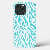Beach Coral Reef Pattern Nautical White Blue