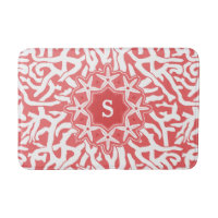 Beach Coral Reef Starfish Monogram in Coral Pink