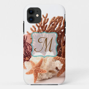 Beach Coral Star Fish Sand Monogram IPHONE 5 Case