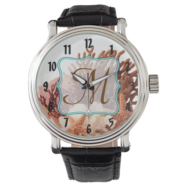 Beach Coral Star Fish Sand Ocean Sand Dollar Watch (Front)