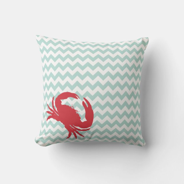 Beach Cottage Crabby Chic Accent Coussin (Recto)