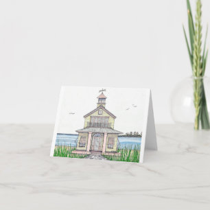 Beach Cottage Folded Note Card