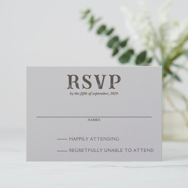Beach Couple RSVP Card (Standing Front)