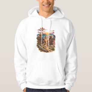 Beach Couple Sunset Ocean Relaxation Hoodie