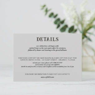 Beach Couple Wedding Enclosure Card