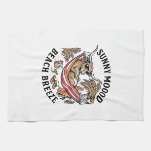 Beach Cow Shirt Vintage Summer Farm Animal Art Kitchen Towel