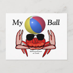 Beach Crab, My Ball, MeWarriorWoman on Twitch Postcard