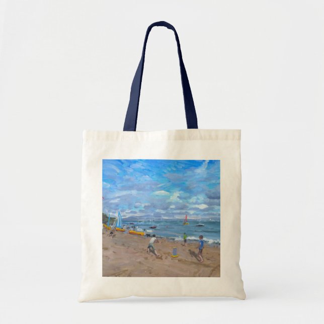 Beach cricket Abersoch 2013 Tote Bag (Front)