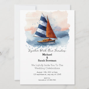 Beach Cruise Boat Wedding invitation