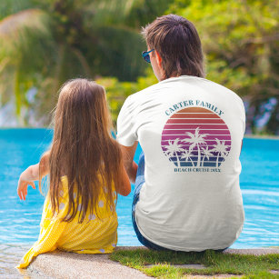 Beach Cruise Custom Family Reunion Pocket Name T-Shirt