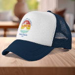 Beach Cruise Family Reunion Retro Matching Trucker Hat<br><div class="desc">Going on a family cruise vacation? Customize these camping retro designs for the whole family by adding your family name or custom text, and year of the adventure. I hope it’s not just about the cool design that caught your eye but the fact you’ll never find it in a department...</div>