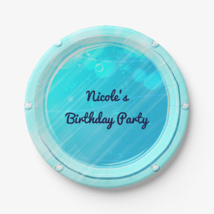 Beach Cruise Ocean Sea Port Wedding Party Paper Plate