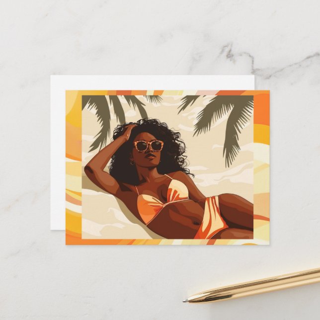 BEACH DAY #1 POSTCARD (Front/Back In Situ)