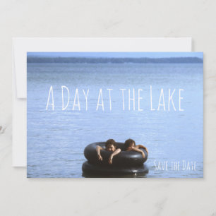Beach, Day at the Lake Swimming Beach Party Save The Date