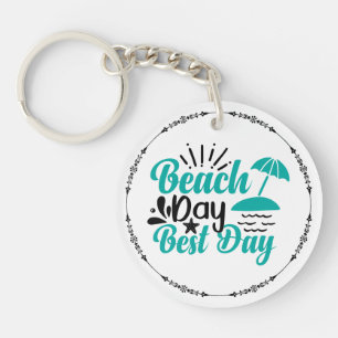 Beach Day Best Day-68634 Keychain