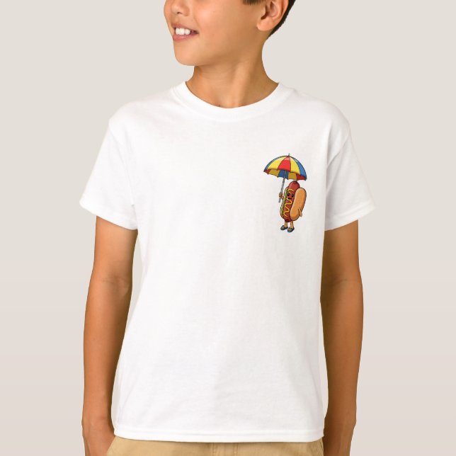 Beach Day Hot Dog Kids T-Shirt (Front)