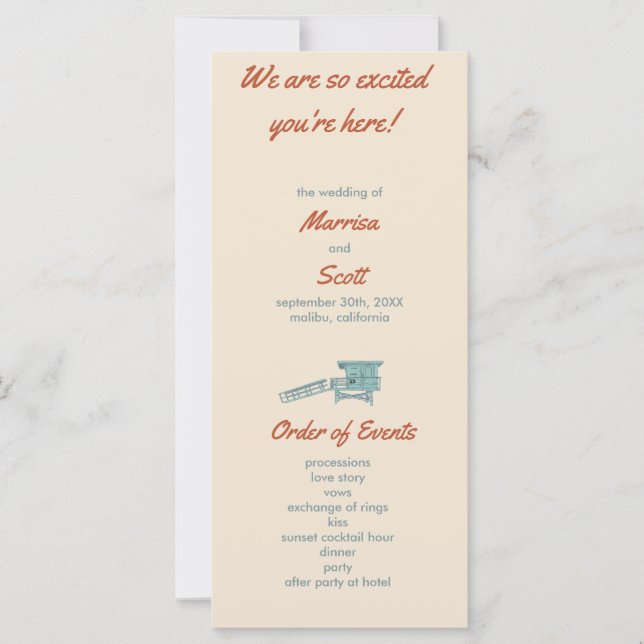 Beach Day of Programs Flat Card (Front)