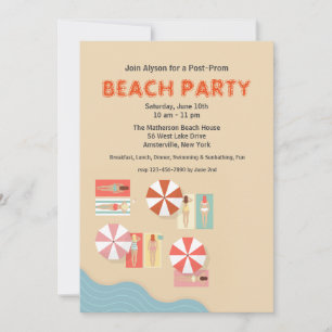 Beach Day Party Invitation