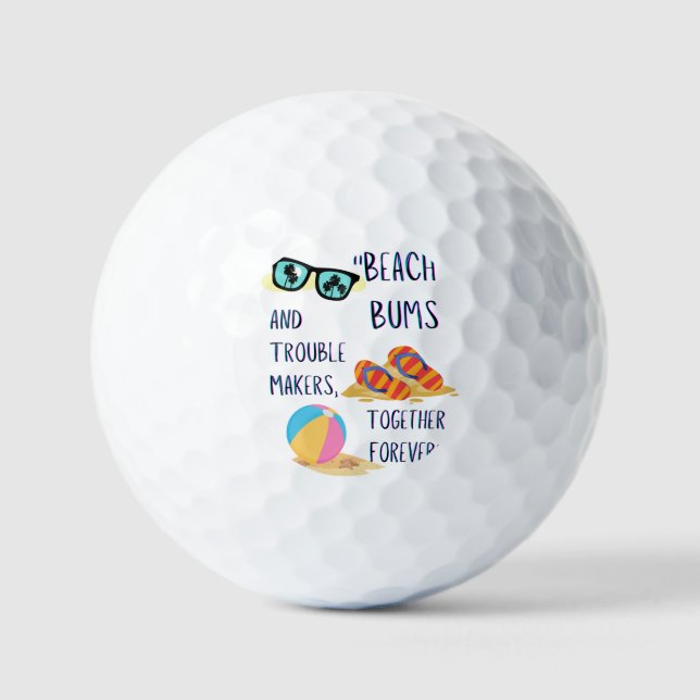 beach day quote golf balls (Front)