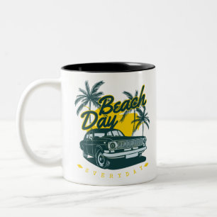 Beach Day Two-Tone Coffee Mug