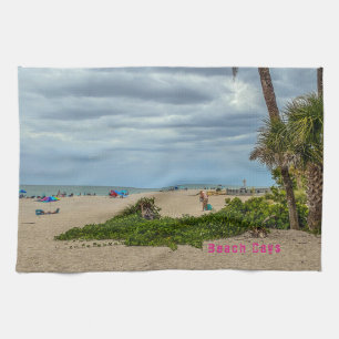 Beach Days, Overcast, Green Vines Alligator Kitchen Towel