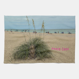 Beach Days, Overcast, Sea Oats Kitchen Towel