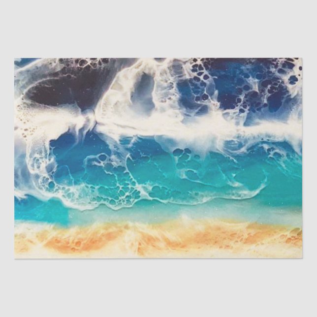 Beach decoupage tissue paper (Front)