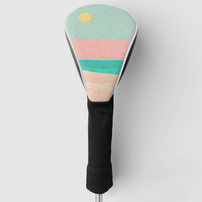 Beach design  golf head cover (Front)