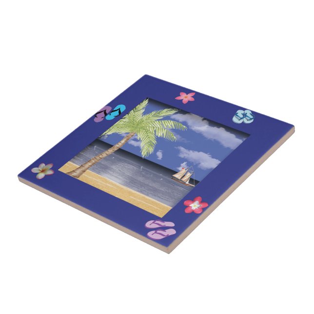 Beach Designed  Tile (Side)