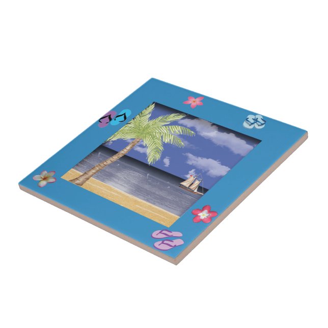 Beach Designed  Tile (Side)