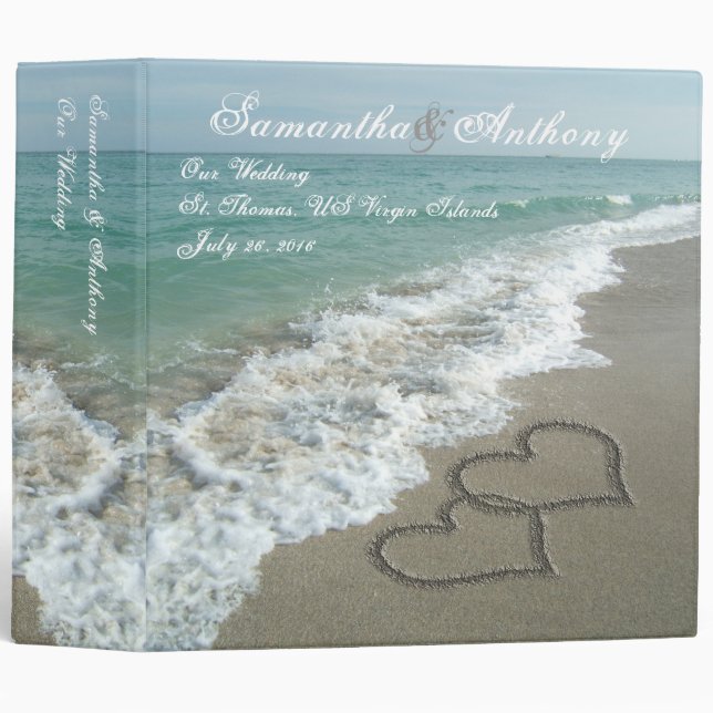 Beach Destination or Cruise Wedding Album Planner Binder (Front/Spine)