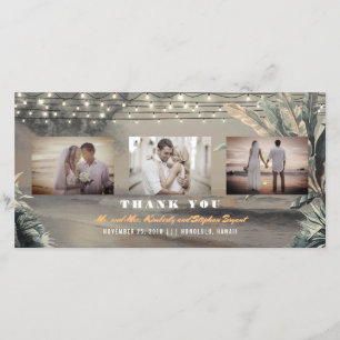 Beach Destination Tropical Wedding Thank You Card