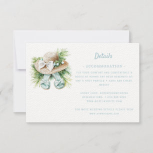 Beach Destination Wedding Details RSVP Card