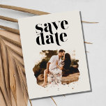 Beach Destination Wedding Photo Save the Date Announcement Postcard<br><div class="desc">Don't sacrifice style when on a budget with these modern Beach Destination Wedding Photo Save the Date postcards. With a simple, modern typography design and your favourite engagement photo, these save the dates set the tone for your upcoming beach wedding. Add your photo to the front and your wedding details...</div>