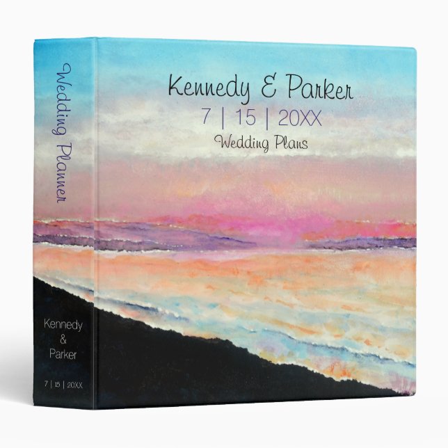 Beach Destination Wedding Planner Binder (Front/Spine)